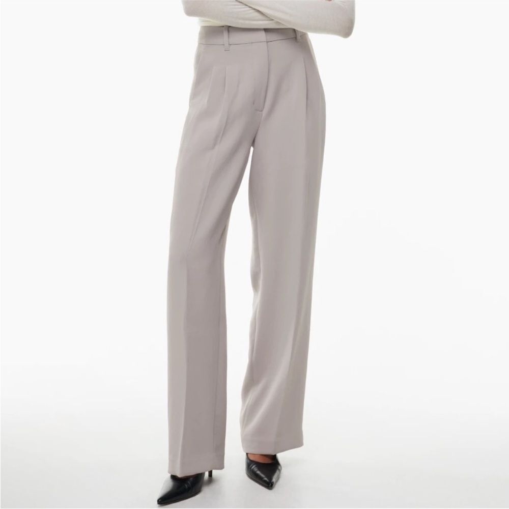 Wilfred Light Gray Wide-Leg Trousers
